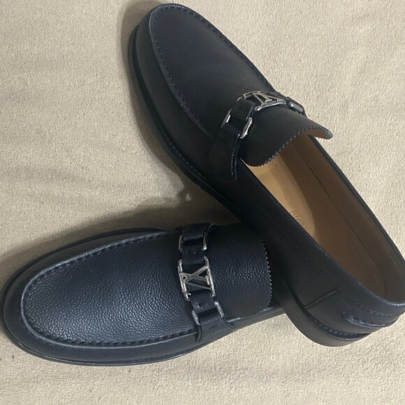 MENS BLUE LOUIS VUITTON LOAFERS SIZE 10 - Picture 2 of 4